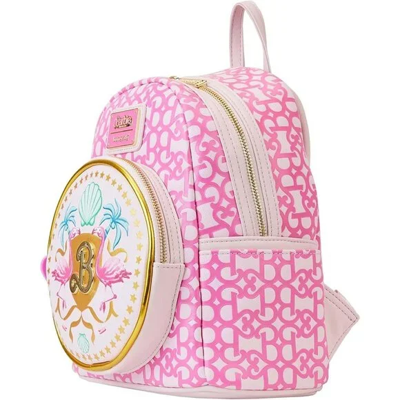 Loungefly Barbie The Movie Logo Double Strap Mini Backpack - Picture 8 of 8